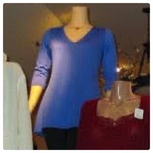 A’nue Ligne Reversible Tunic boat/v-neck top